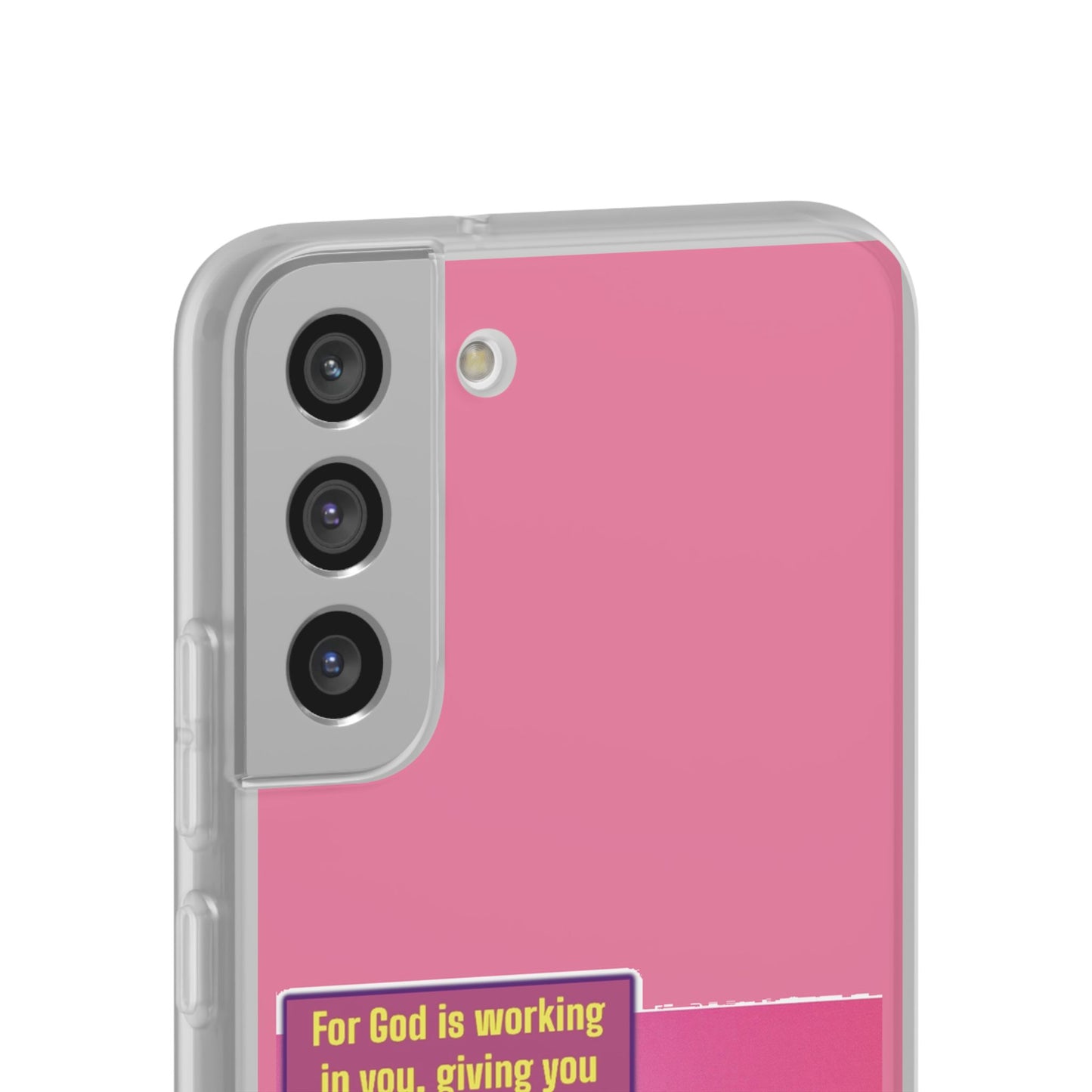 Motivational Flexi Case, Inspirational Phone Cover, Cute Gift for Friends, Faith-Based Protector, Unique Tech Accessory