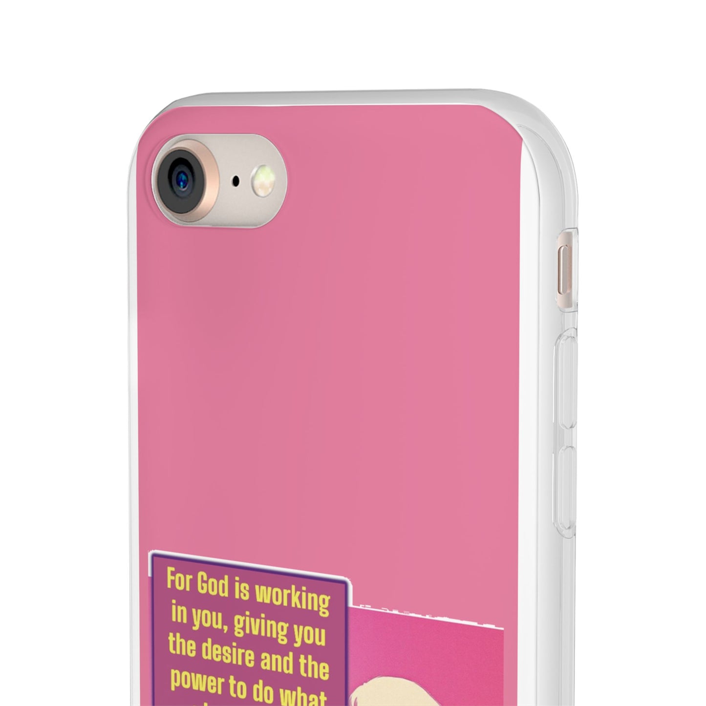 Motivational Flexi Case, Inspirational Phone Cover, Cute Gift for Friends, Faith-Based Protector, Unique Tech Accessory