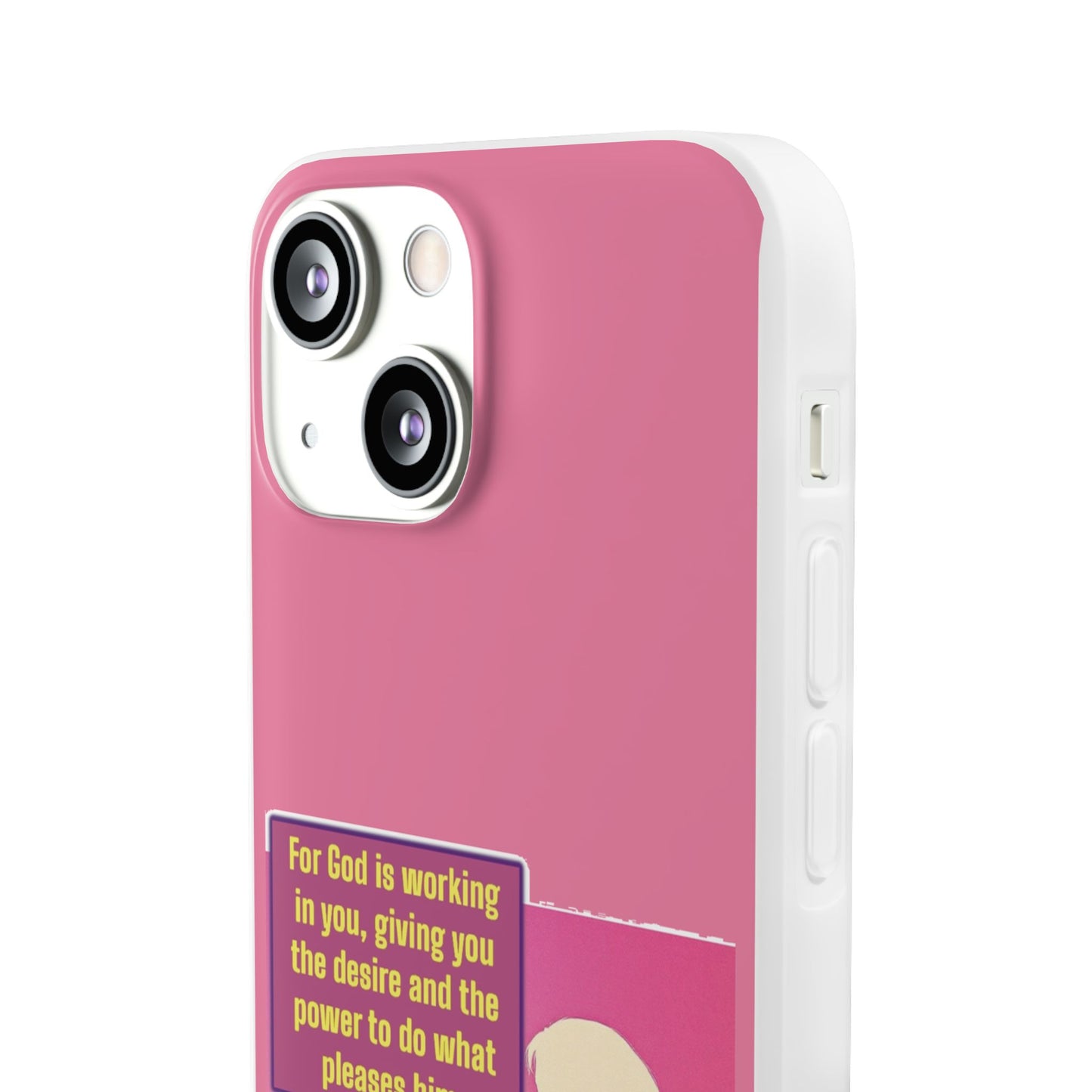 Motivational Flexi Case, Inspirational Phone Cover, Cute Gift for Friends, Faith-Based Protector, Unique Tech Accessory