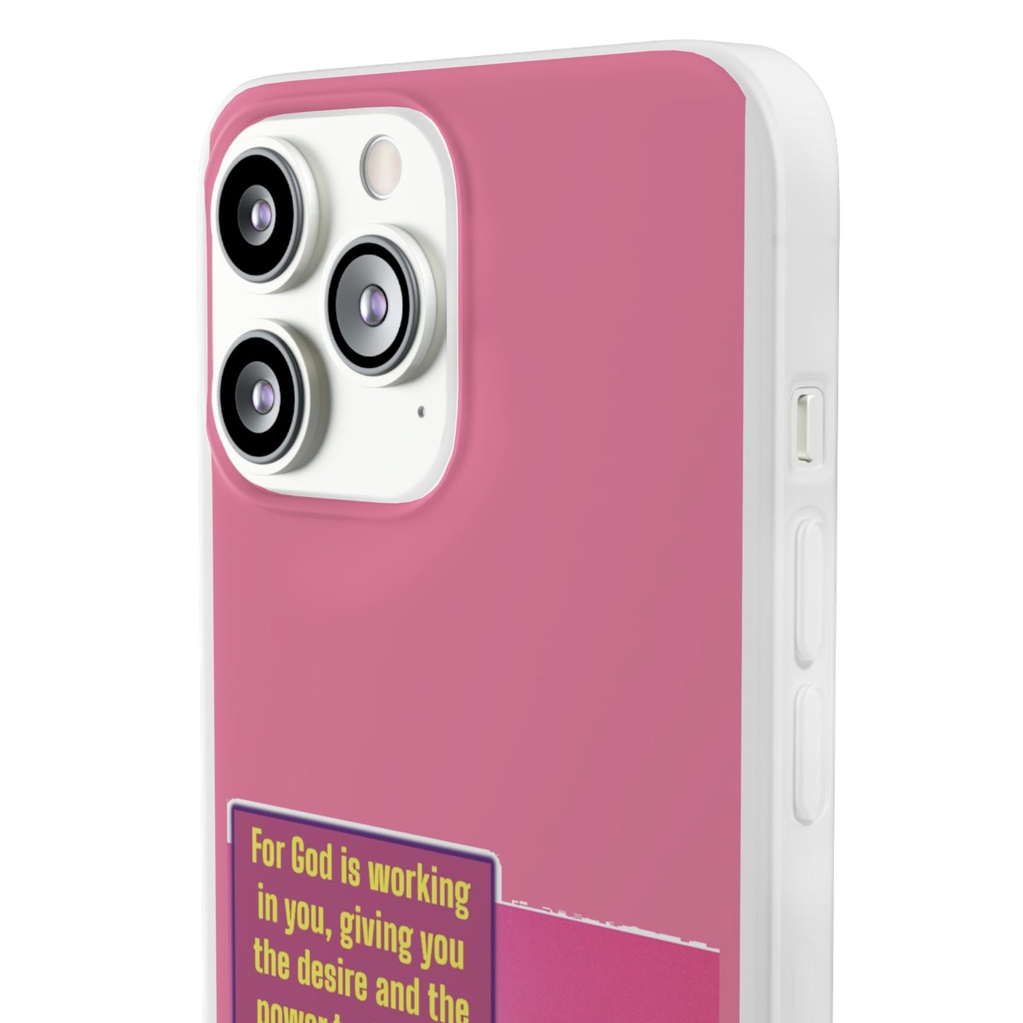 Motivational Flexi Case, Inspirational Phone Cover, Cute Gift for Friends, Faith-Based Protector, Unique Tech Accessory