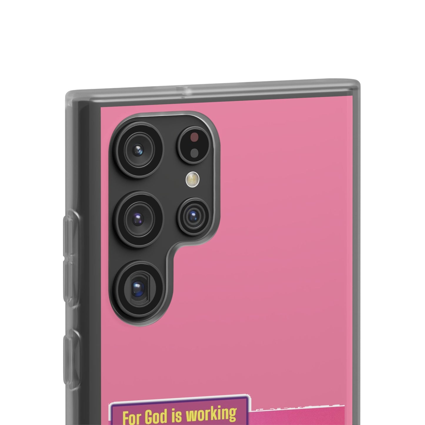 Motivational Flexi Case, Inspirational Phone Cover, Cute Gift for Friends, Faith-Based Protector, Unique Tech Accessory