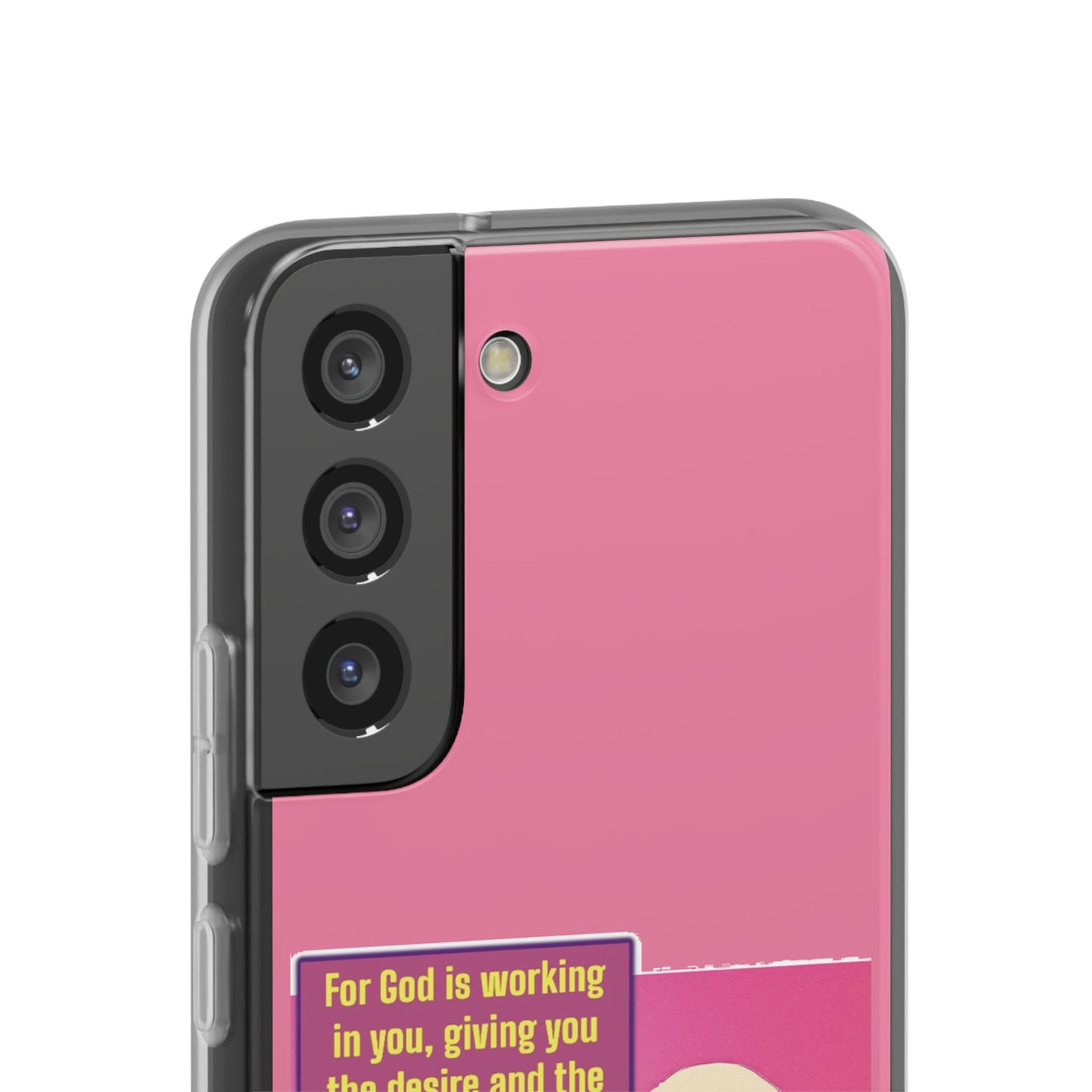 Motivational Flexi Case, Inspirational Phone Cover, Cute Gift for Friends, Faith-Based Protector, Unique Tech Accessory