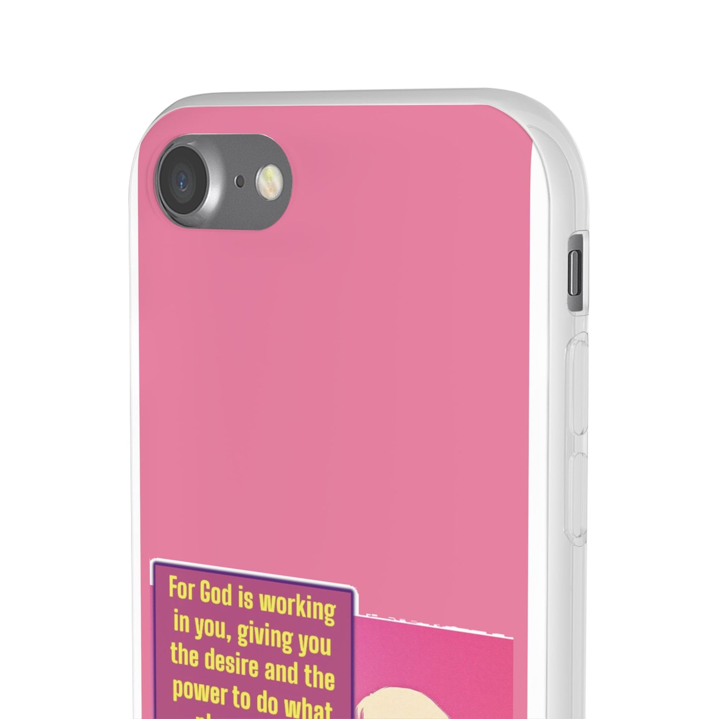 Motivational Flexi Case, Inspirational Phone Cover, Cute Gift for Friends, Faith-Based Protector, Unique Tech Accessory