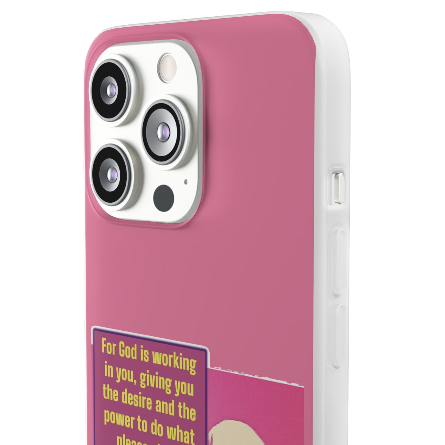 Motivational Flexi Case, Inspirational Phone Cover, Cute Gift for Friends, Faith-Based Protector, Unique Tech Accessory