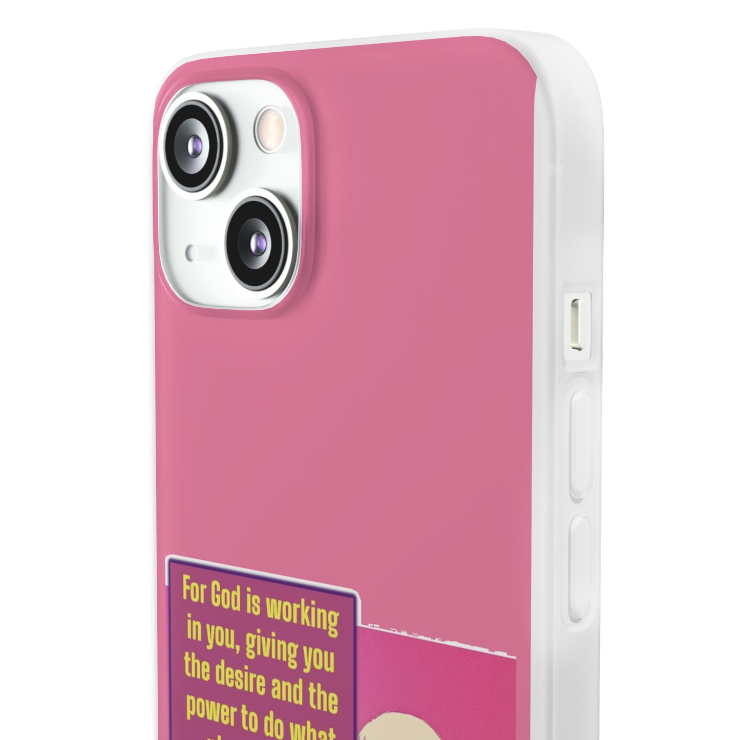 Motivational Flexi Case, Inspirational Phone Cover, Cute Gift for Friends, Faith-Based Protector, Unique Tech Accessory