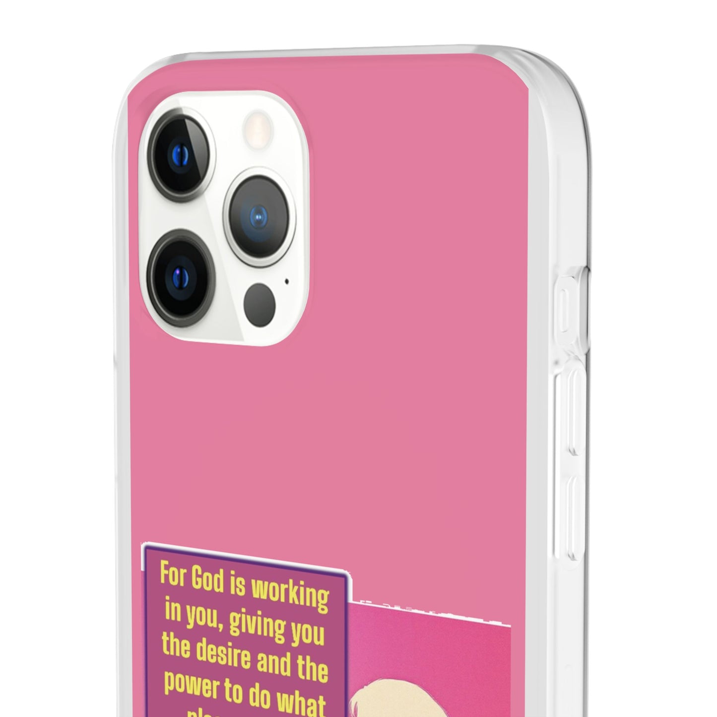 Motivational Flexi Case, Inspirational Phone Cover, Cute Gift for Friends, Faith-Based Protector, Unique Tech Accessory