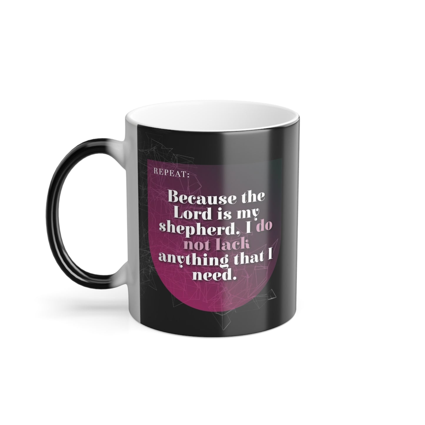 Inspirational Color Morphing Mug, 11oz - Faithful Shepherd Design - Christian Gift, Motivational Coffee Cup, Encouragement Mug