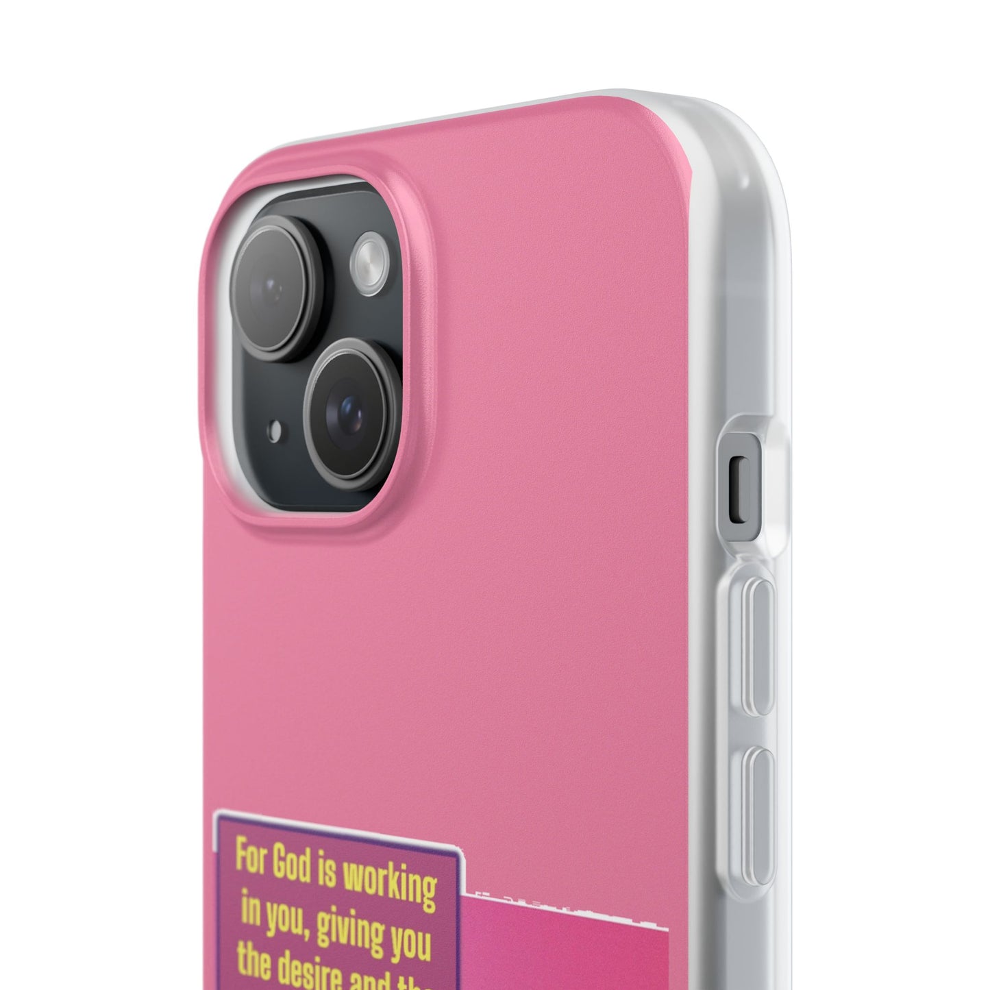 Motivational Flexi Case, Inspirational Phone Cover, Cute Gift for Friends, Faith-Based Protector, Unique Tech Accessory