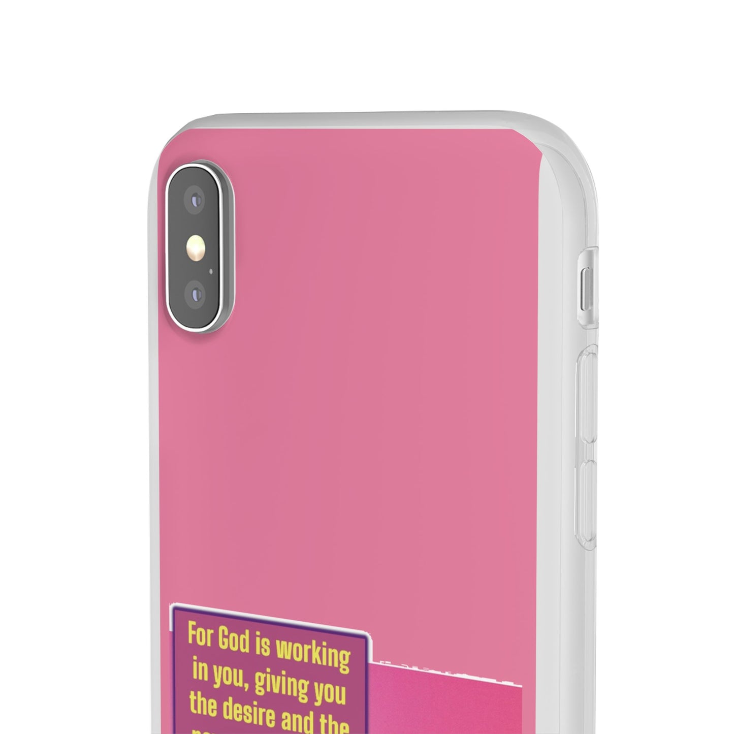 Motivational Flexi Case, Inspirational Phone Cover, Cute Gift for Friends, Faith-Based Protector, Unique Tech Accessory