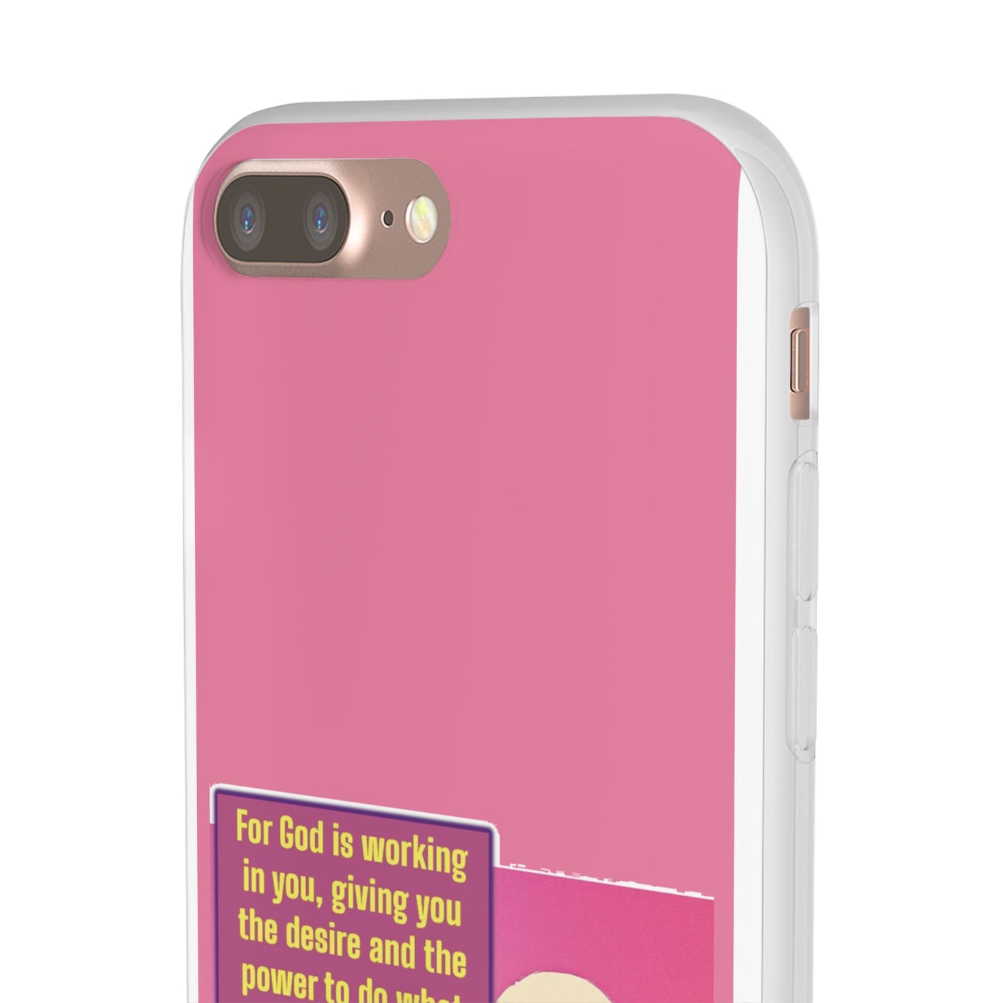 Motivational Flexi Case, Inspirational Phone Cover, Cute Gift for Friends, Faith-Based Protector, Unique Tech Accessory