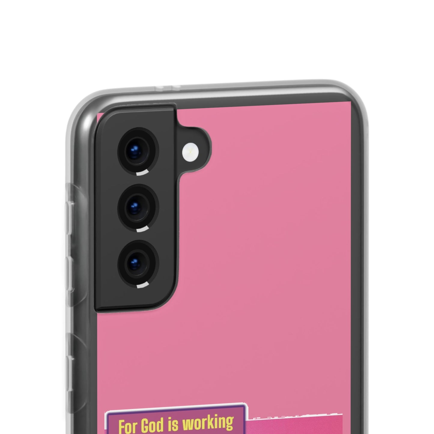 Motivational Flexi Case, Inspirational Phone Cover, Cute Gift for Friends, Faith-Based Protector, Unique Tech Accessory