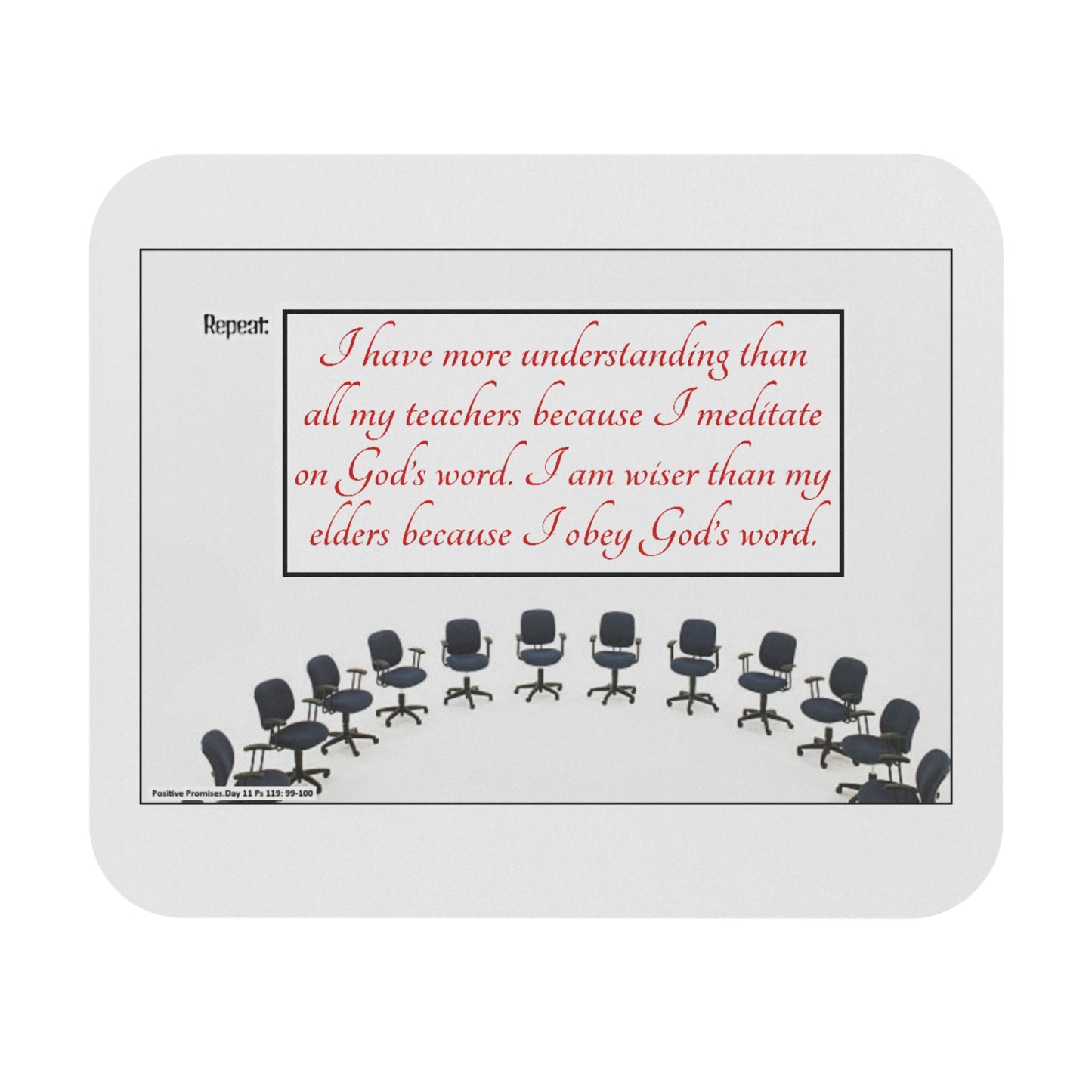 Inspirational Mouse Pad - Motivational Office Decor, Gift for Students, Teachers, Work From Home, Desk Accessories, Bible Quote