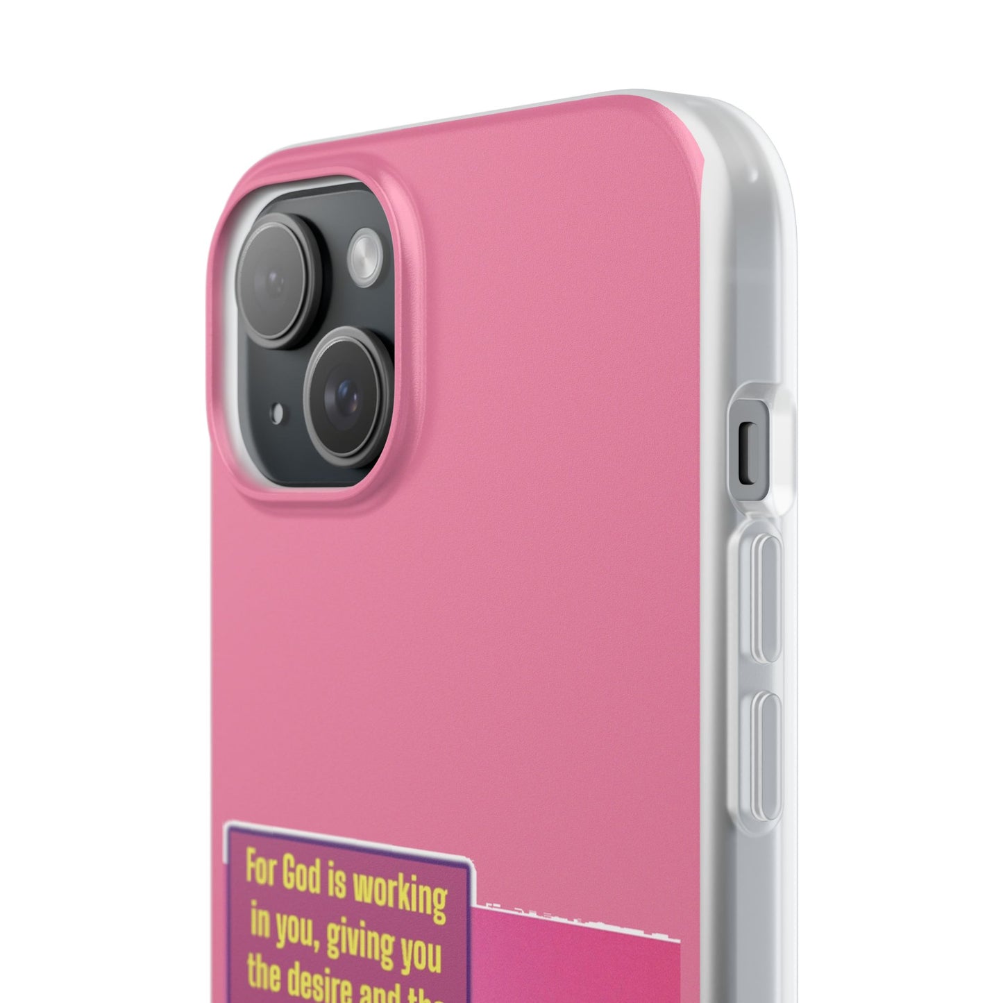 Motivational Flexi Case, Inspirational Phone Cover, Cute Gift for Friends, Faith-Based Protector, Unique Tech Accessory