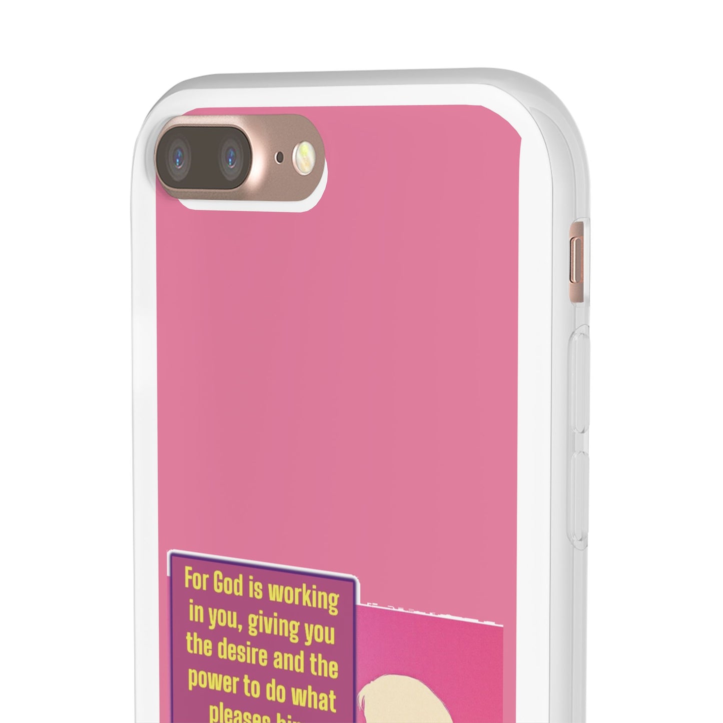 Motivational Flexi Case, Inspirational Phone Cover, Cute Gift for Friends, Faith-Based Protector, Unique Tech Accessory