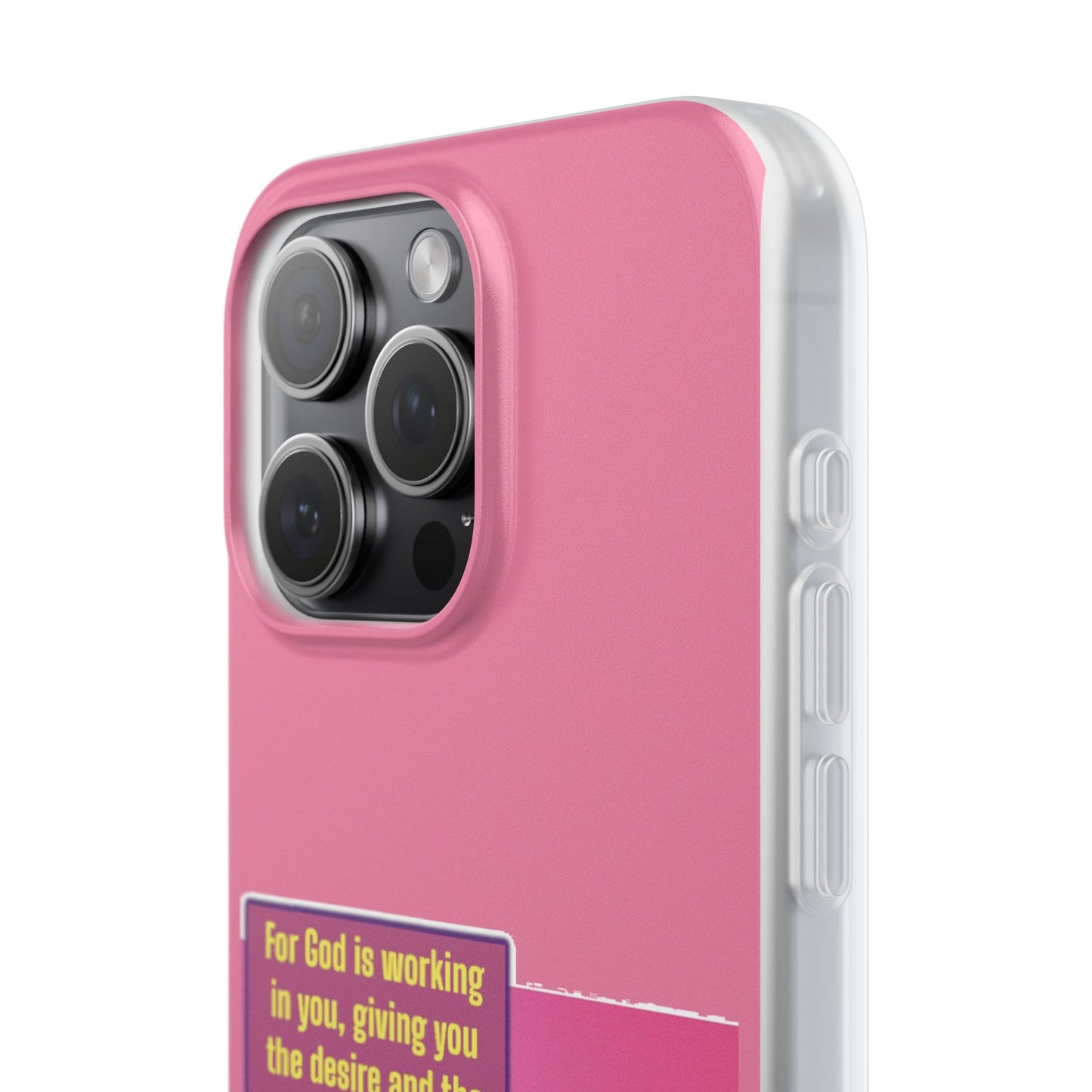 Motivational Flexi Case, Inspirational Phone Cover, Cute Gift for Friends, Faith-Based Protector, Unique Tech Accessory