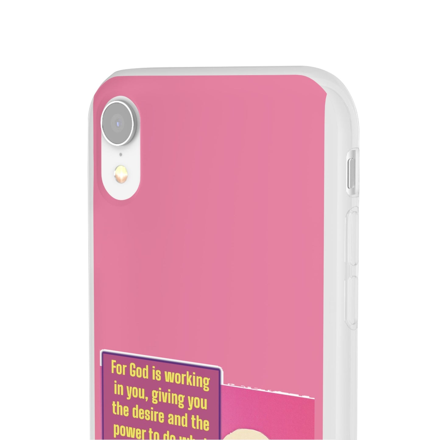 Motivational Flexi Case, Inspirational Phone Cover, Cute Gift for Friends, Faith-Based Protector, Unique Tech Accessory