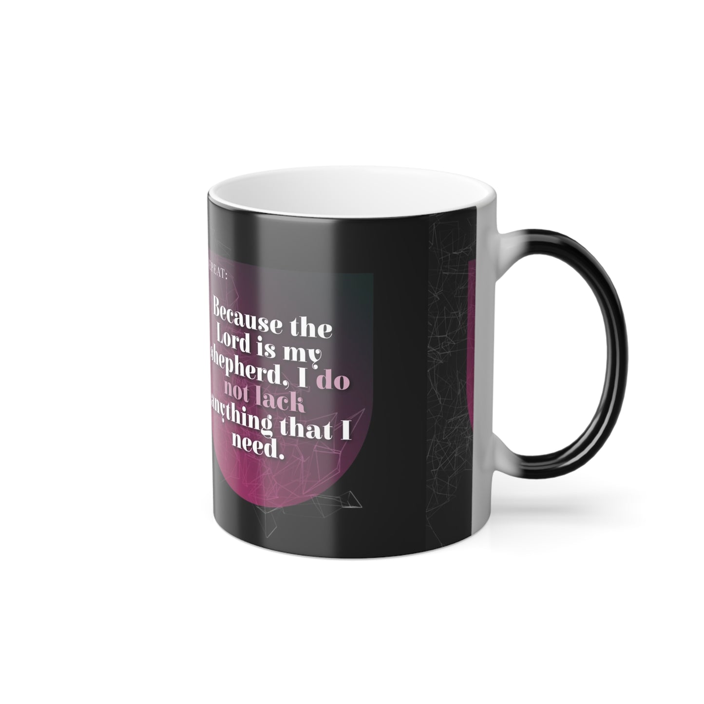 Inspirational Color Morphing Mug, 11oz - Faithful Shepherd Design - Christian Gift, Motivational Coffee Cup, Encouragement Mug