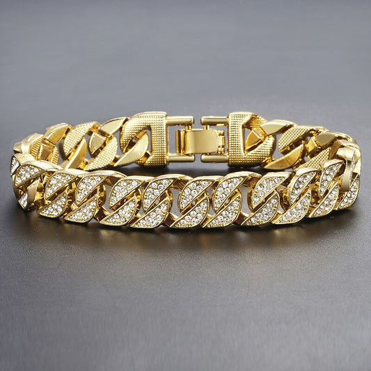 Miami Gold Curb Cuban Bracelet - Positive Promises SLM