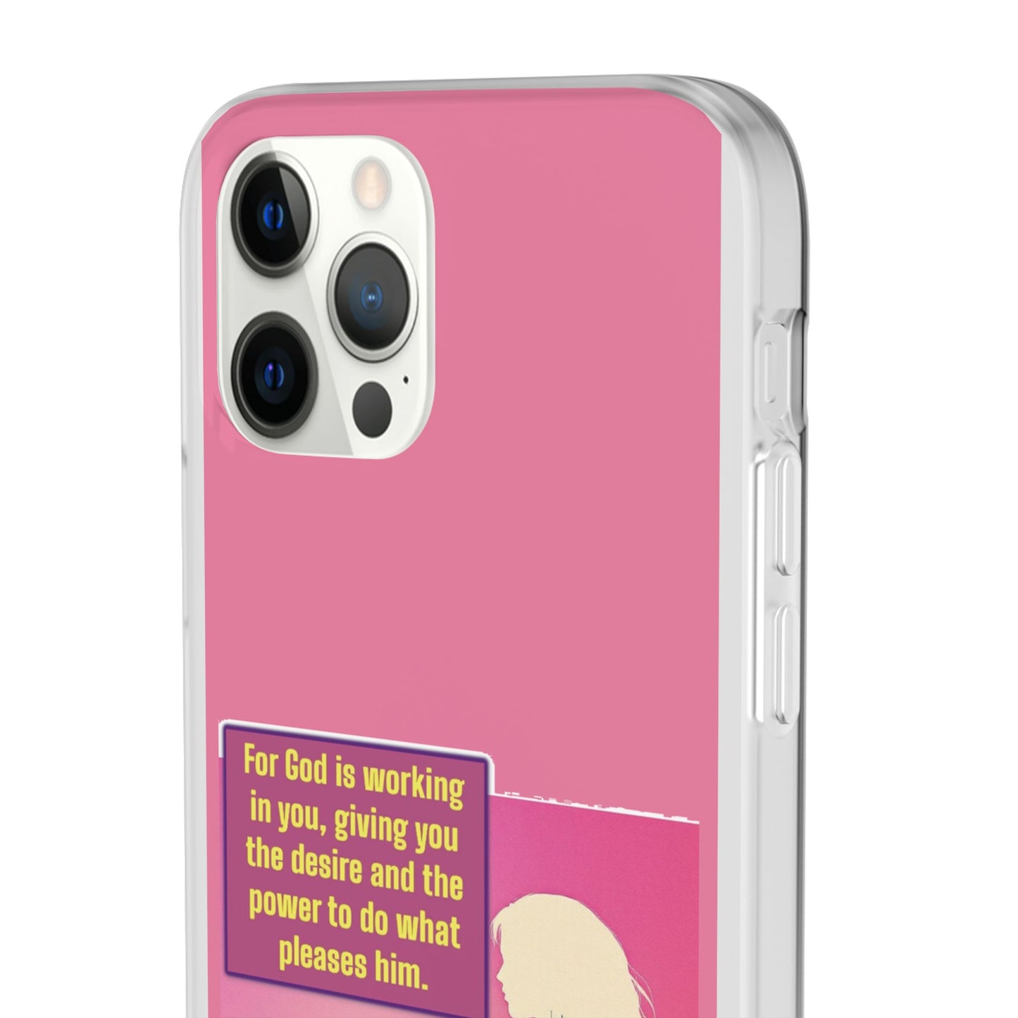 Motivational Flexi Case, Inspirational Phone Cover, Cute Gift for Friends, Faith-Based Protector, Unique Tech Accessory