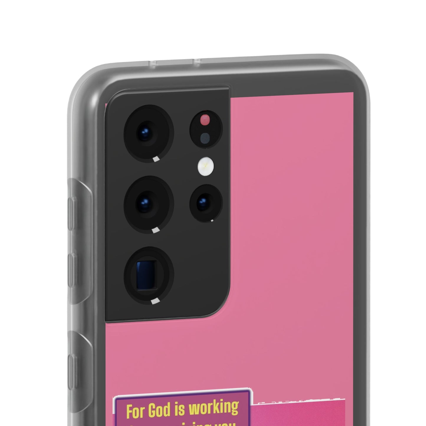 Motivational Flexi Case, Inspirational Phone Cover, Cute Gift for Friends, Faith-Based Protector, Unique Tech Accessory