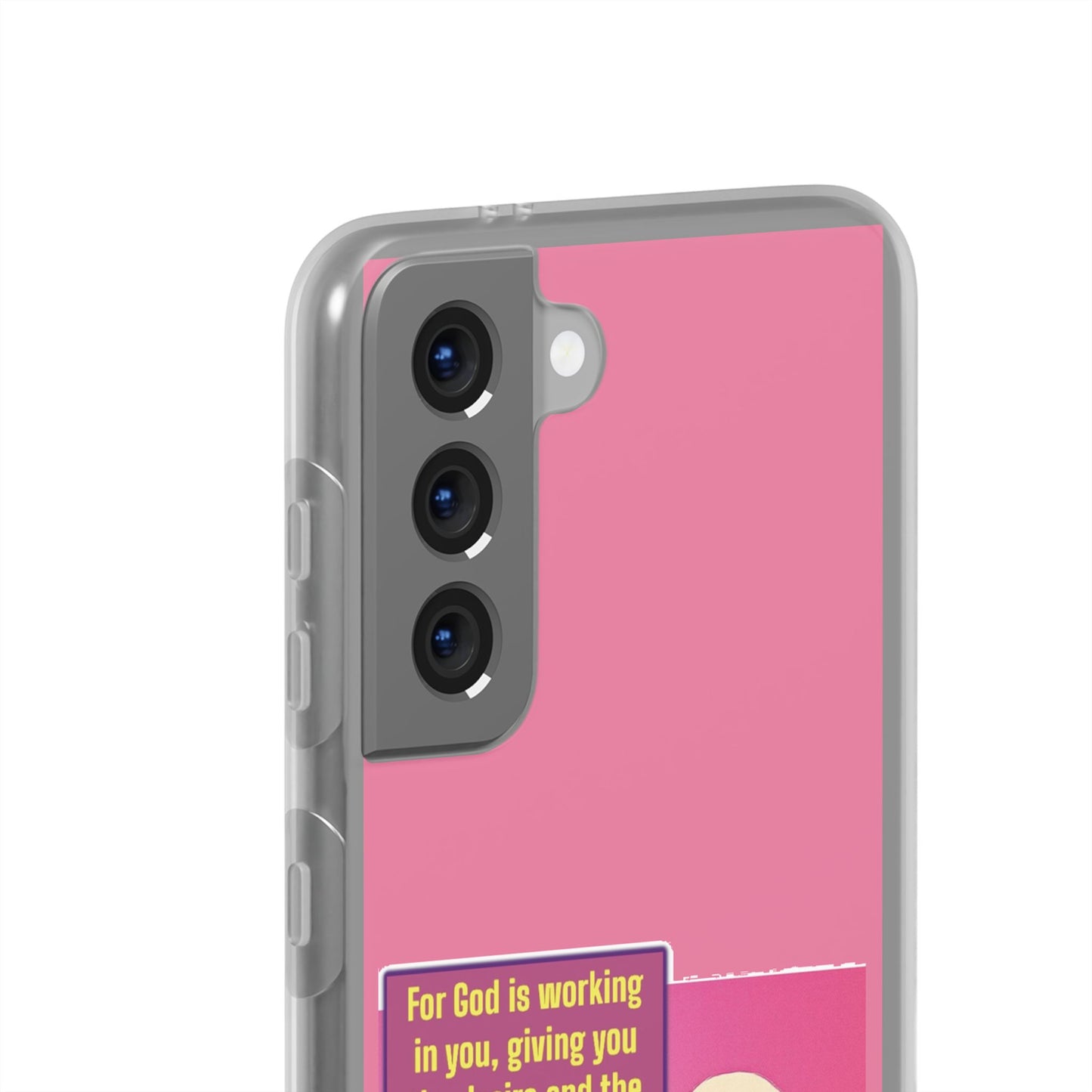 Motivational Flexi Case, Inspirational Phone Cover, Cute Gift for Friends, Faith-Based Protector, Unique Tech Accessory