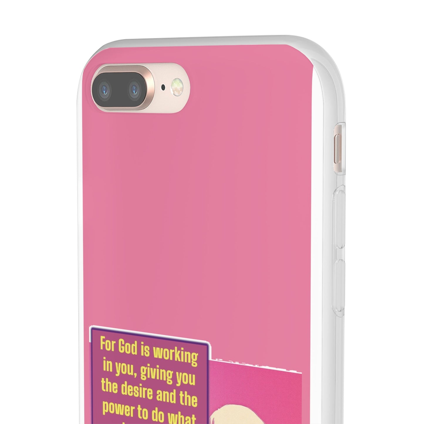 Motivational Flexi Case, Inspirational Phone Cover, Cute Gift for Friends, Faith-Based Protector, Unique Tech Accessory