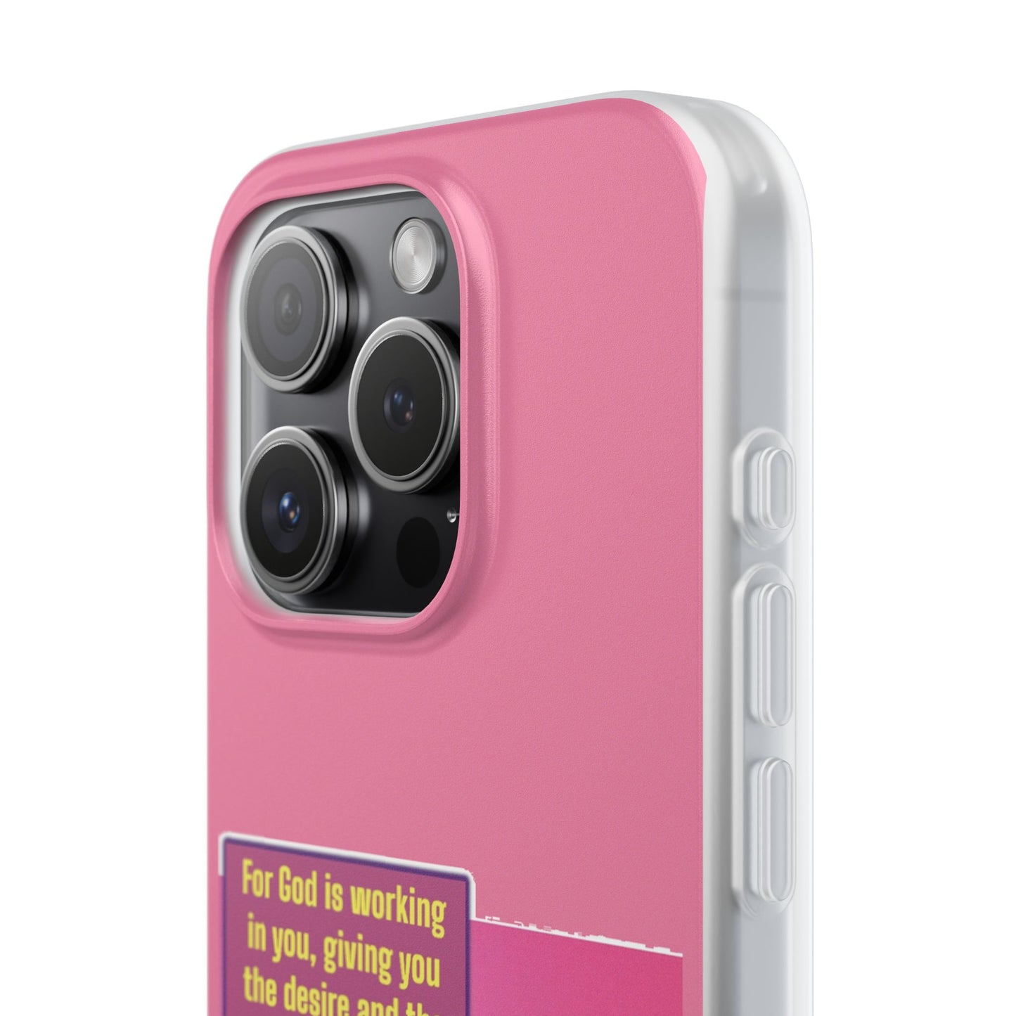 Motivational Flexi Case, Inspirational Phone Cover, Cute Gift for Friends, Faith-Based Protector, Unique Tech Accessory