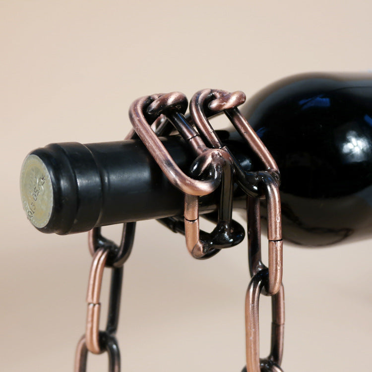 Magic Iron Chain Wine Bottle Holder - Positive Promises SLM