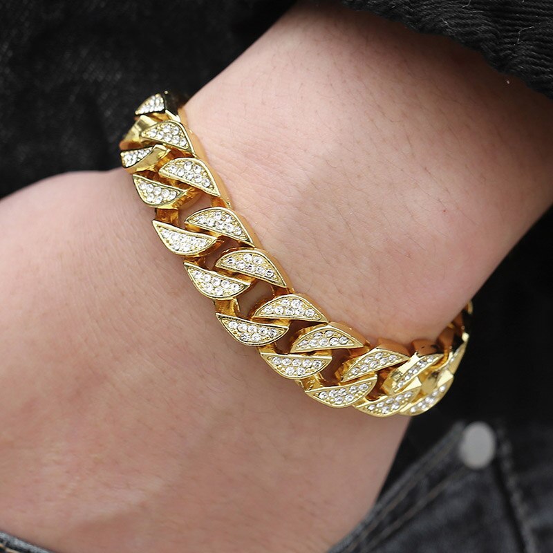 Miami Gold Curb Cuban Bracelet - Positive Promises SLM