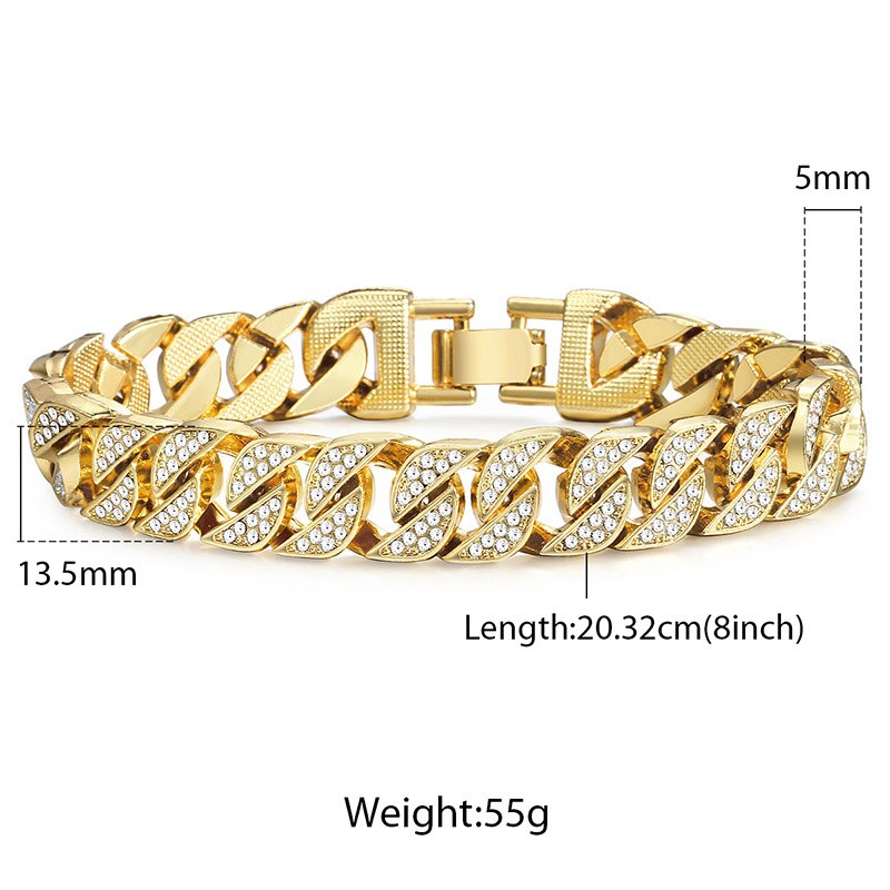 Miami Gold Curb Cuban Bracelet - Positive Promises SLM