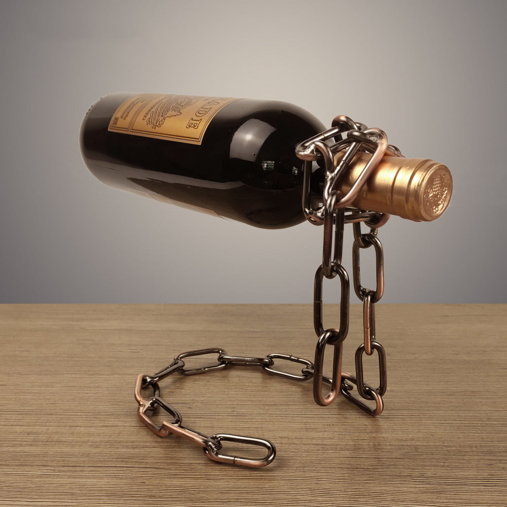 Magic Iron Chain Wine Bottle Holder - Positive Promises SLM