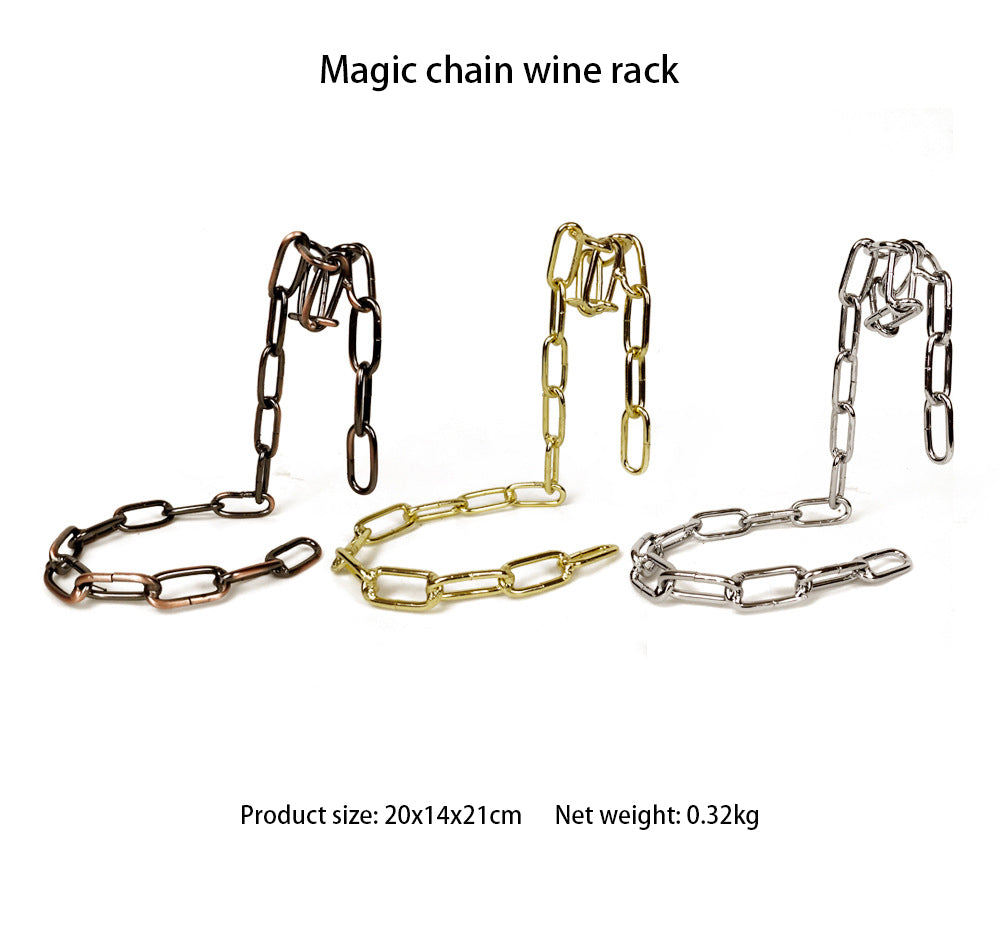 Magic Iron Chain Wine Bottle Holder - Positive Promises SLM