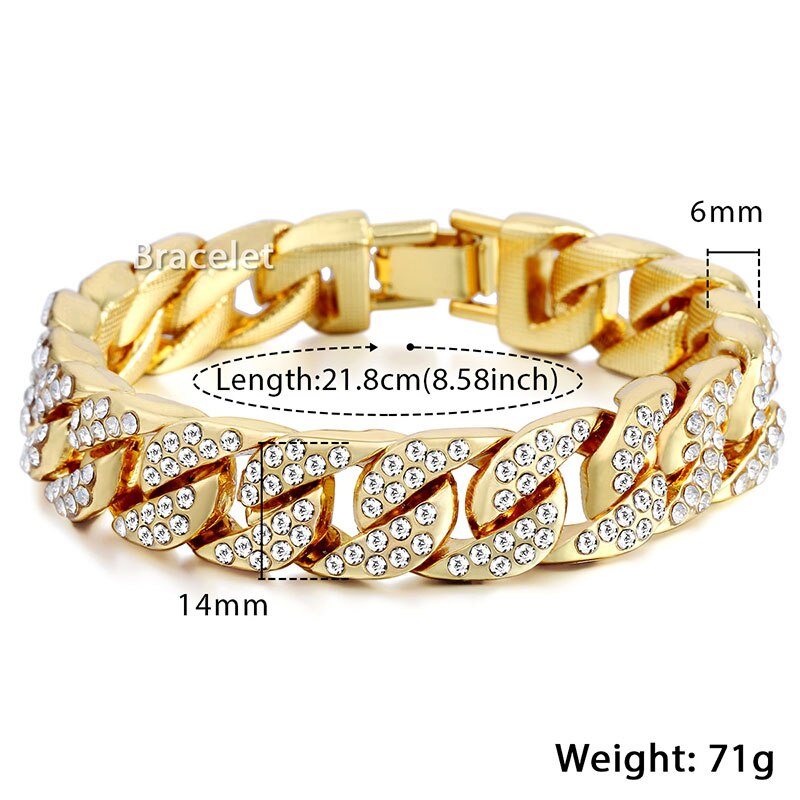 Miami Gold Curb Cuban Bracelet - Positive Promises SLM