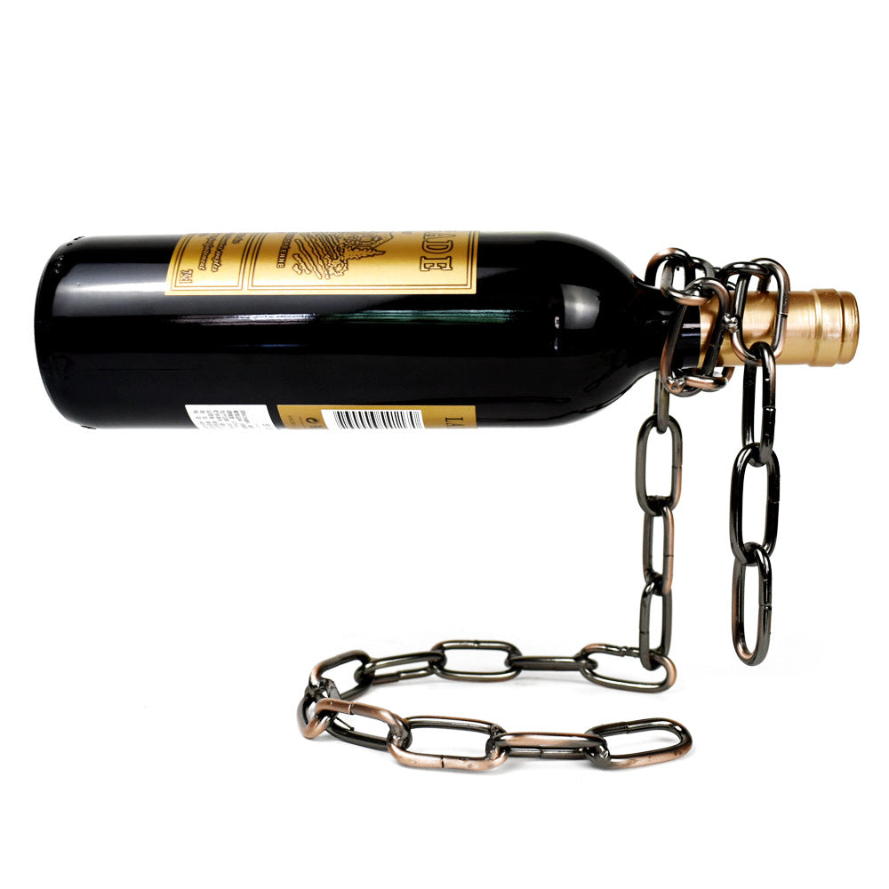 Magic Iron Chain Wine Bottle Holder - Positive Promises SLM