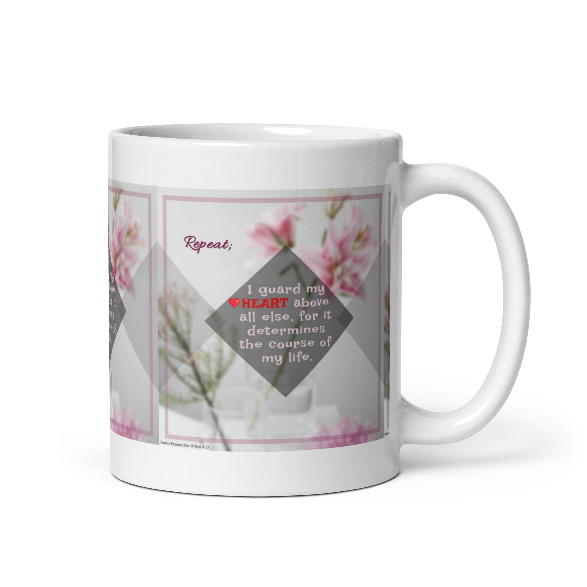 White glossy mug - Positive Promises SLM