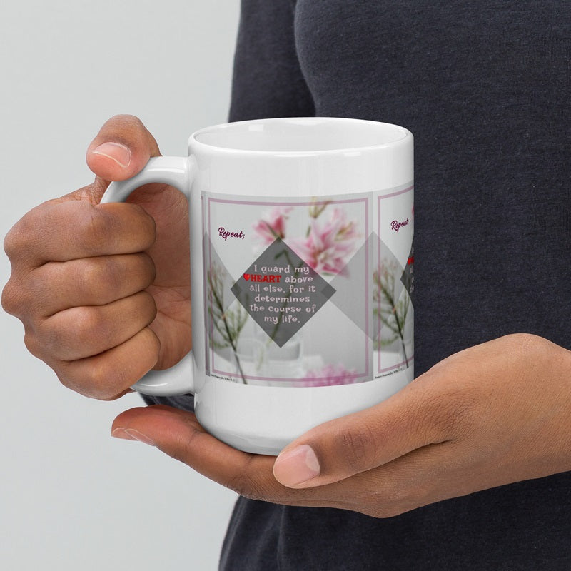 White glossy mug - Positive Promises SLM