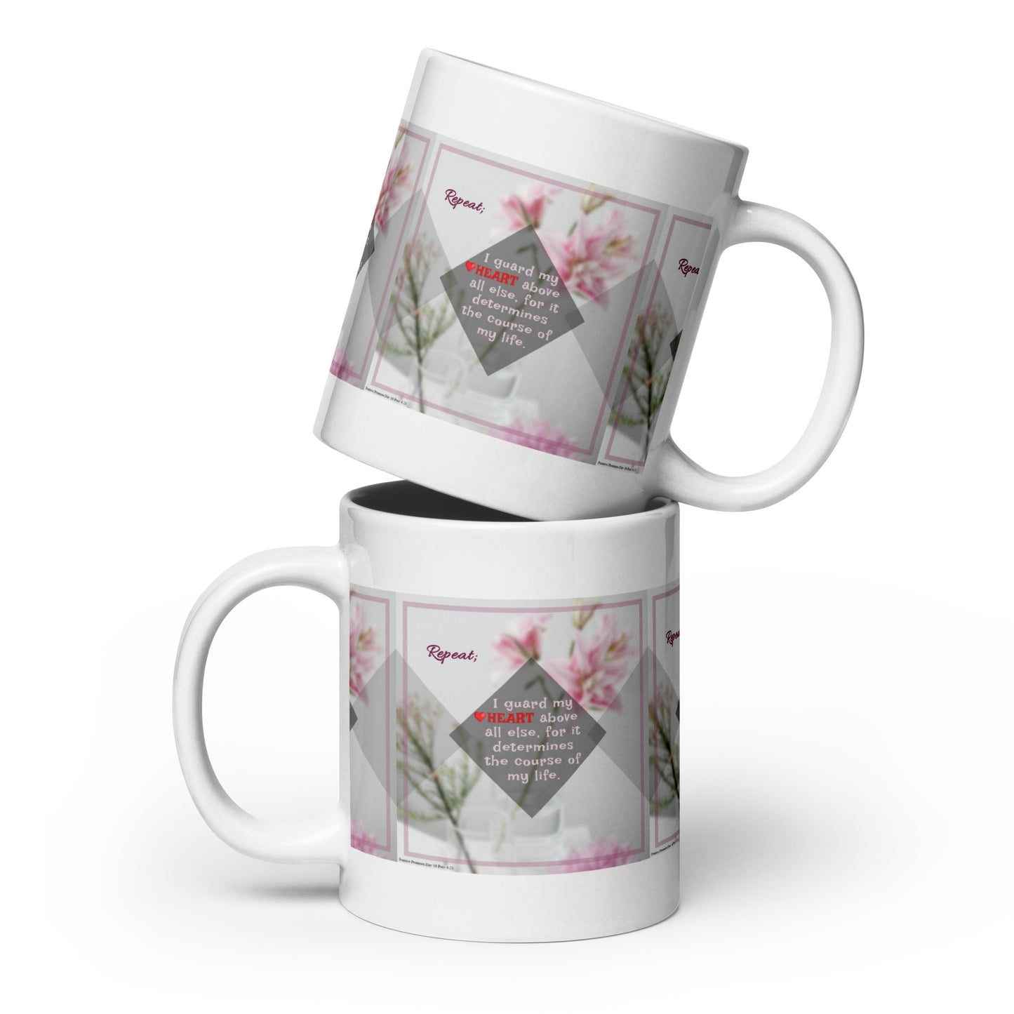 White glossy mug - Positive Promises SLM